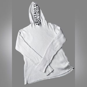 Buffalo David Bitton Sweater Mens Large White Hoodie
